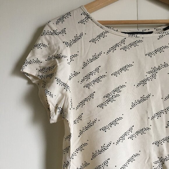 Vero Moda Boca Short Sleeve Dot Cluster Cream Hipster Blouse - Picture 3 of 15